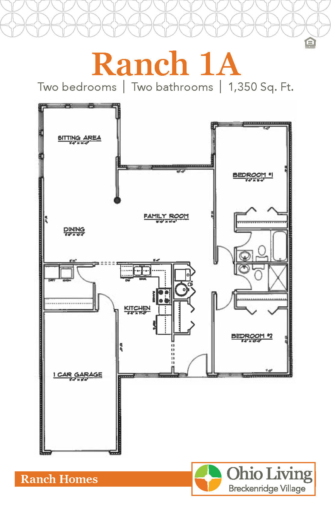 OLBV Ranch Floor Plan 1A