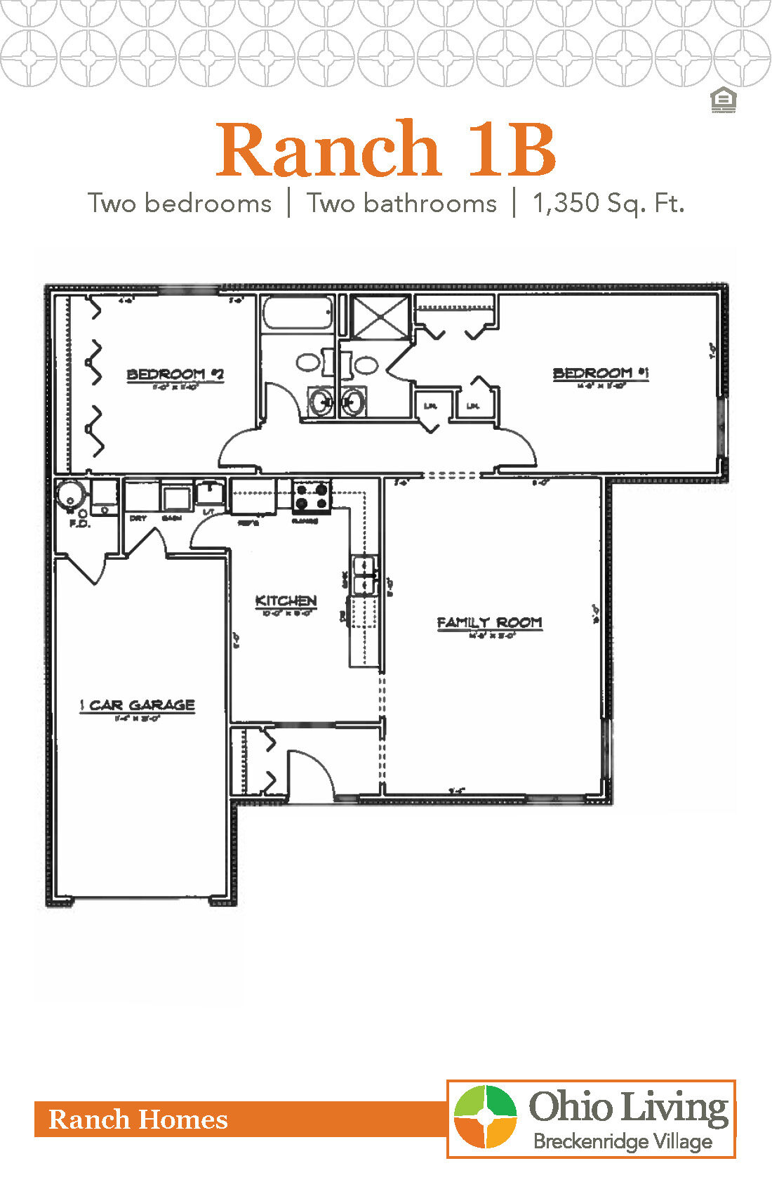 OLBV Ranch Floor Plan 1B