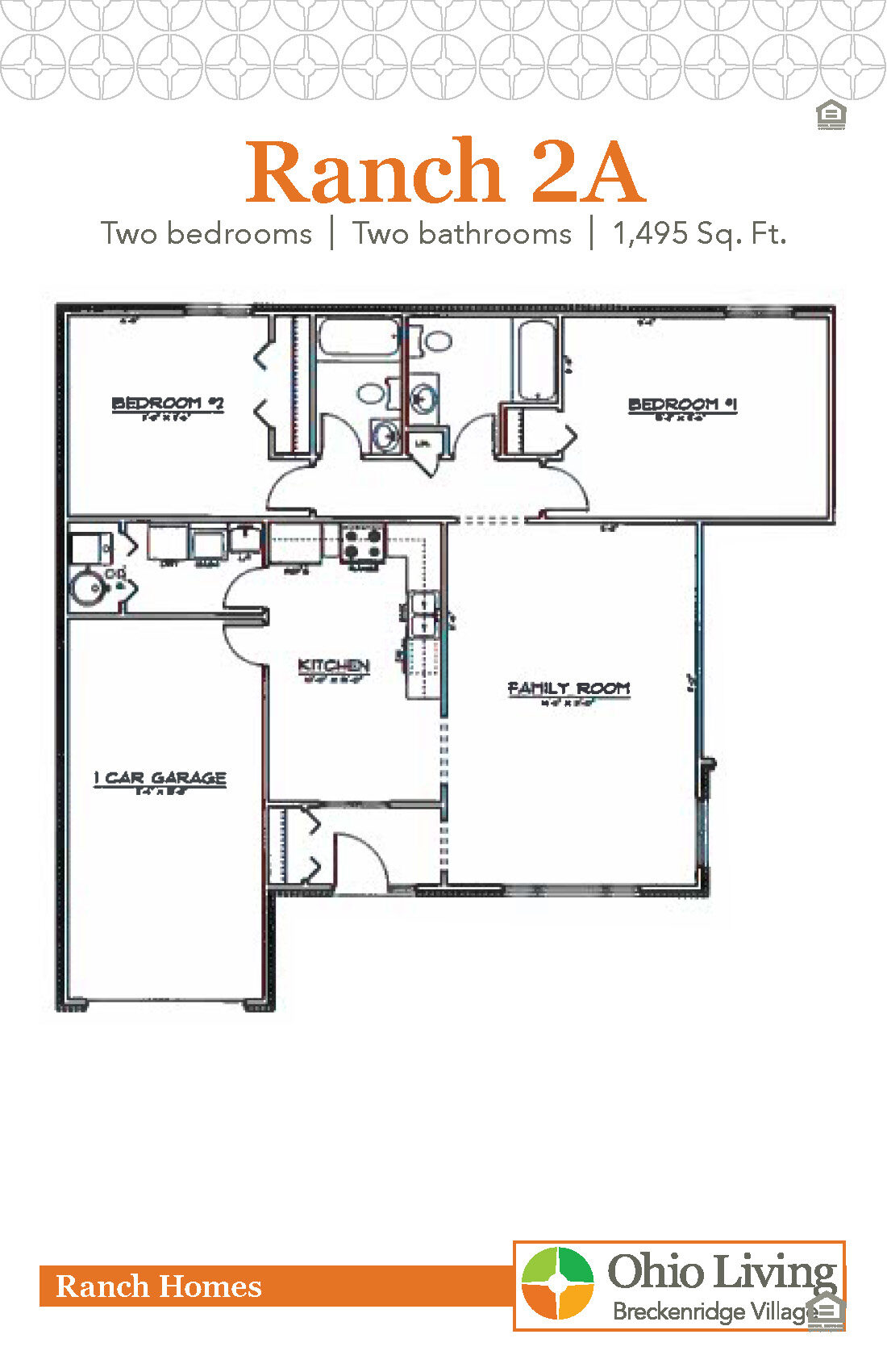 OLBV Ranch Floor Plan 2A