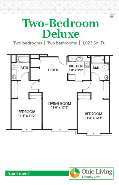 OLDL Apartment Floor Plan 2BR Deluxe-2