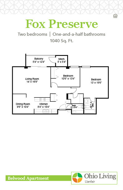 OLLF Belwood Apartment Floor Plan Fox Preserve