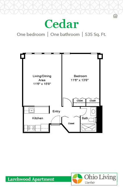 OLLF Larchwood Apartment Floor Plan Cedar