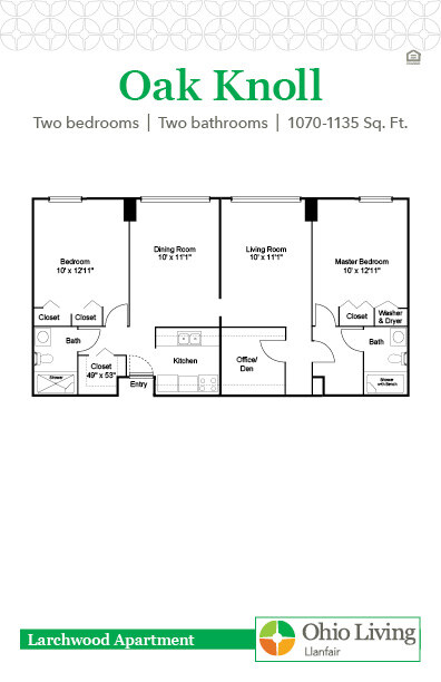 OLLF Larchwood Apartment Floor Plan Oak Knoll