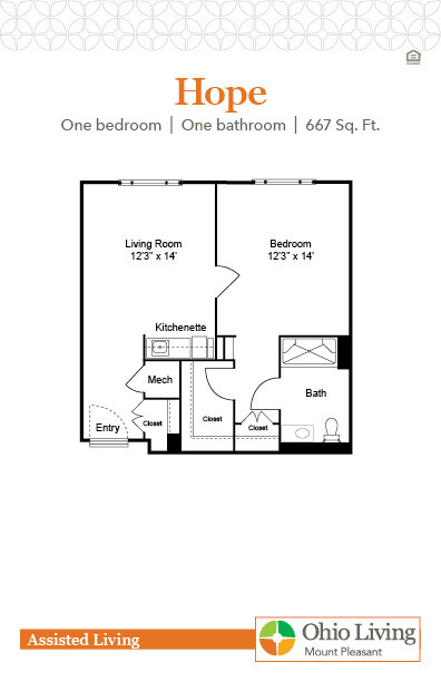 OLMP Assisted Living Floor Plan Hope