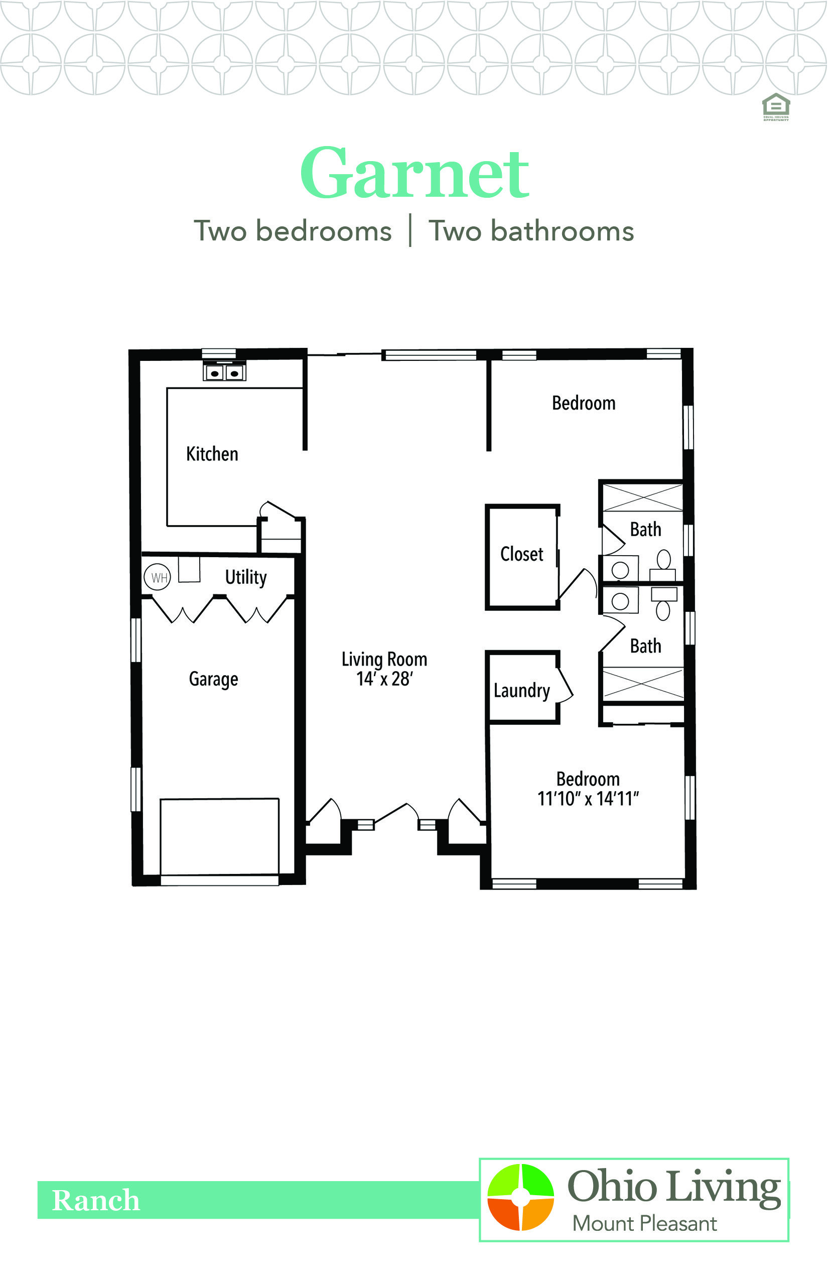OLMP Ranch Floor Plan  Garnet