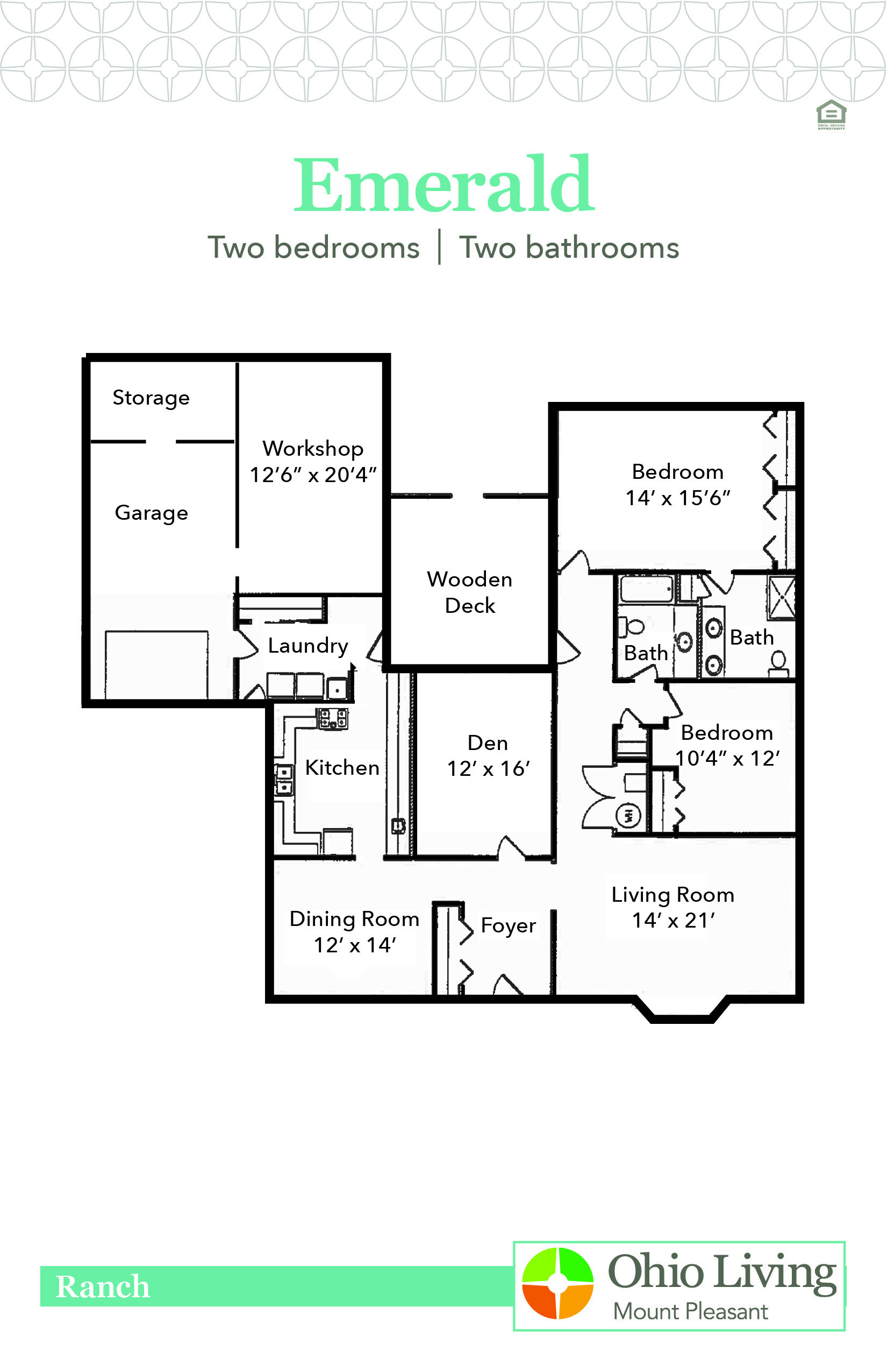 OLMP Ranch Floor Plan Emerald