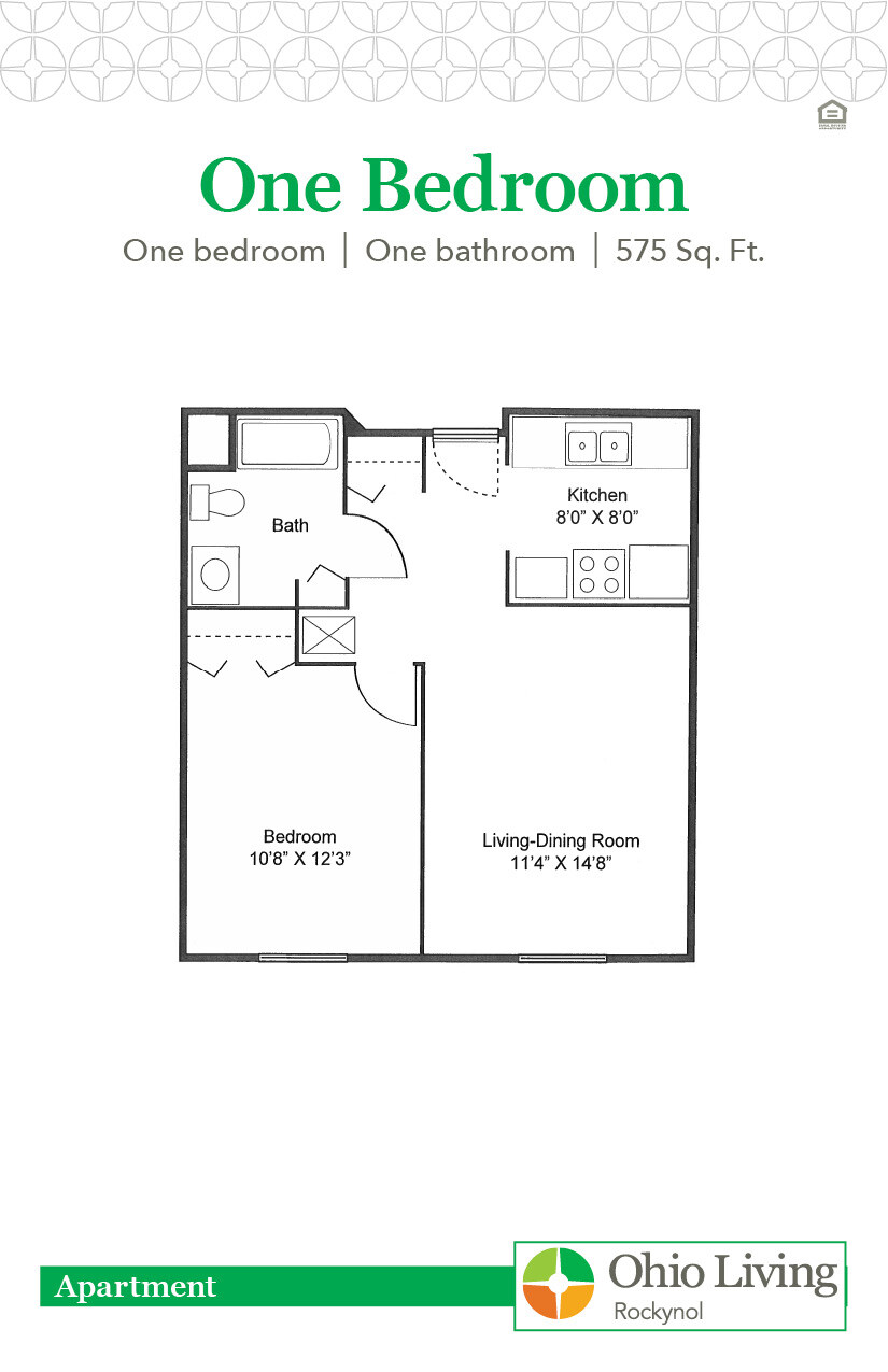 OLRN Independent Living Floor Plan One Bedroom