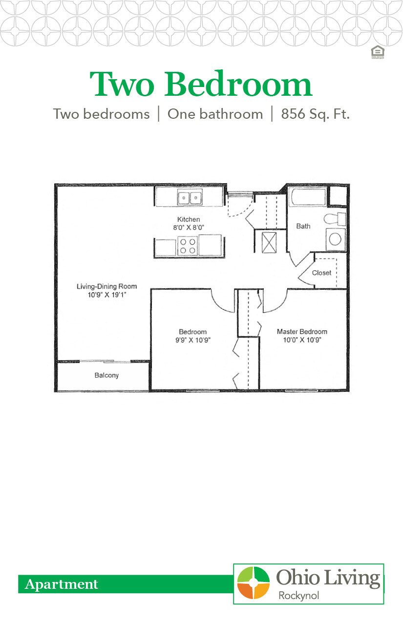 OLRN Independent Living Floor Plan Two Bedroom