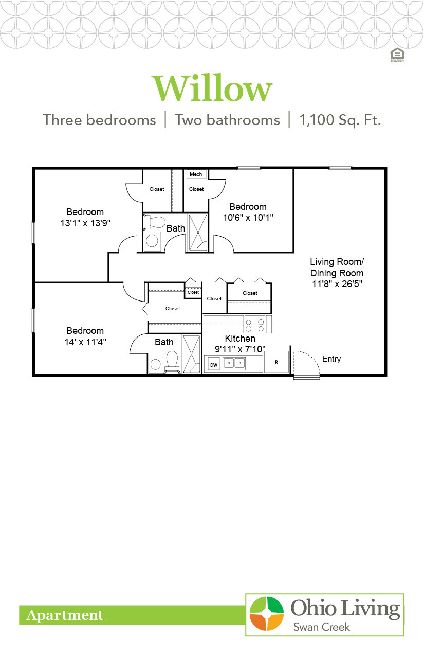 OLSC Apt Floor Plan Willow