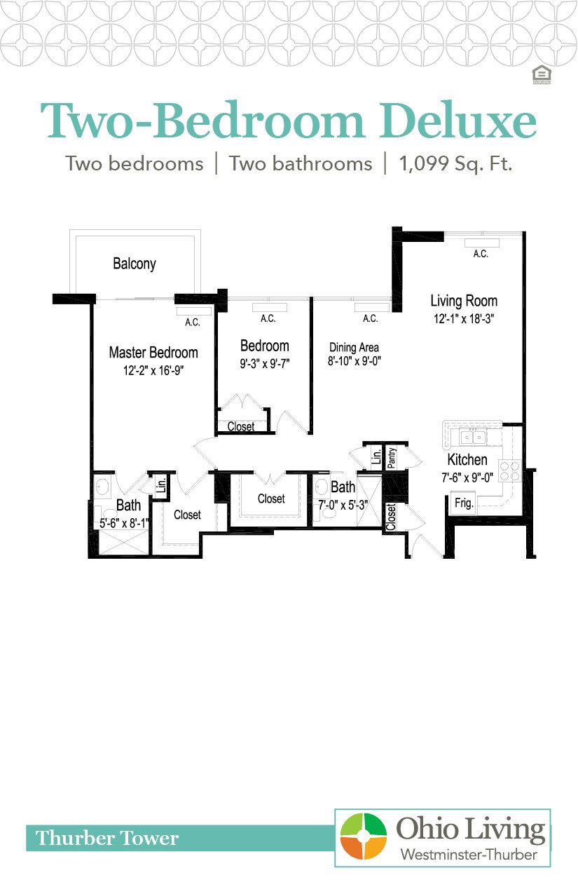 OLWT TT Floor Plan Two-Bedroom Deluxe